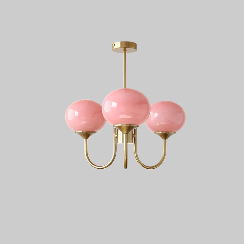 WOMO Pink Glass Globe Arm Chandelier-WM2052 - Image 30
