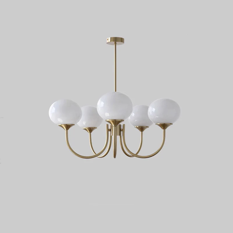 WOMO Pink Glass Globe Arm Chandelier-WM2052 - Image 36