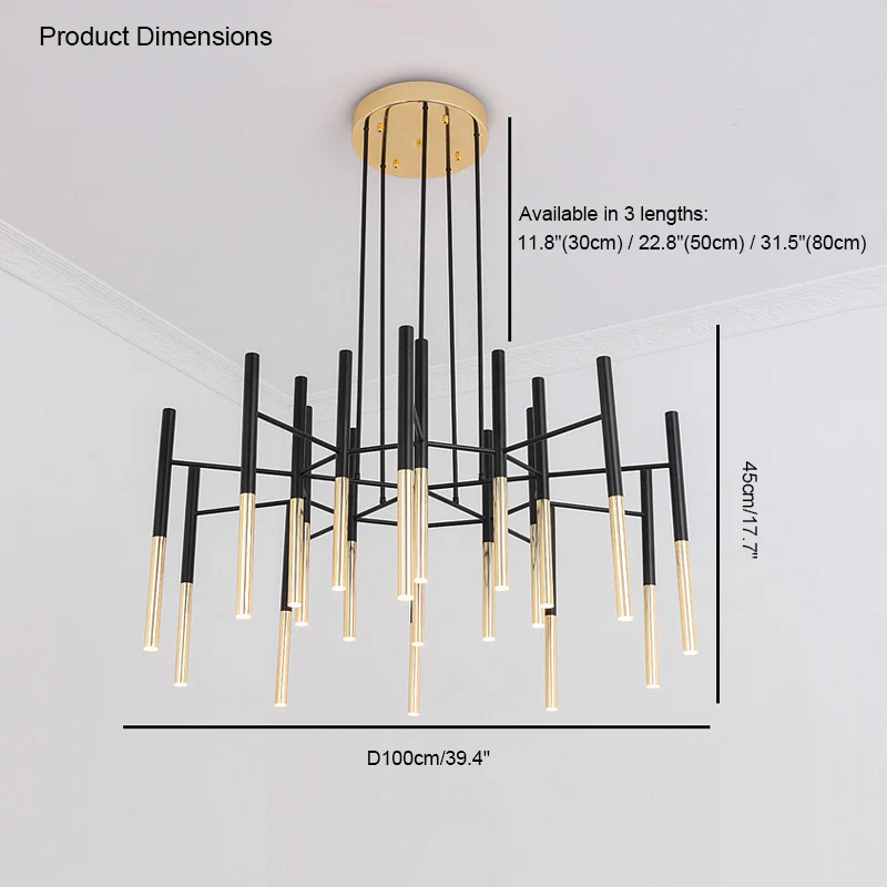 WOMO Tube Metal Chandelier-WM2083 - Image 16