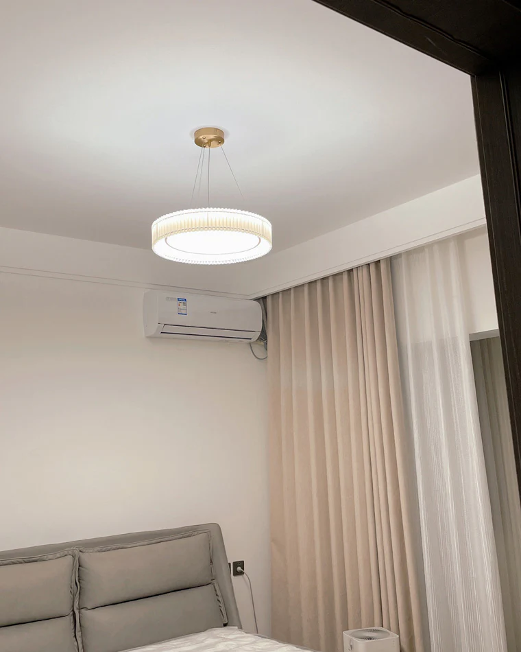 WOMO Round Pleated Fabric Pendant Light-WM2050 - Image 16