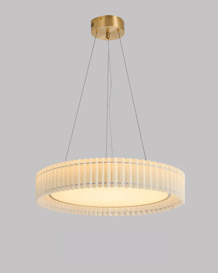 WOMO Round Pleated Fabric Pendant Light-WM2050 - Image 6