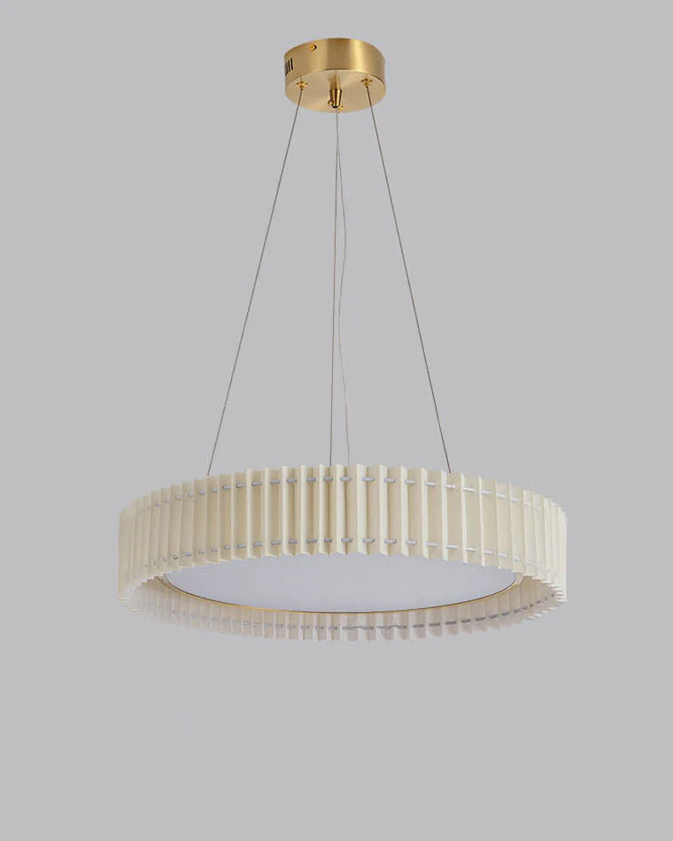 WOMO Round Pleated Fabric Pendant Light-WM2050 - Image 9