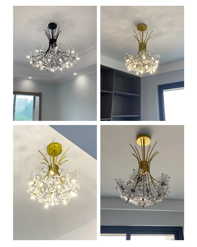 WOMO Gypsophila Bouquet Crystal Flower Chandelier-WM2077 - Image 10