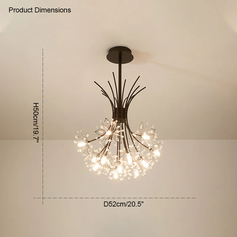 WOMO Gypsophila Bouquet Crystal Flower Chandelier-WM2077 - Image 21