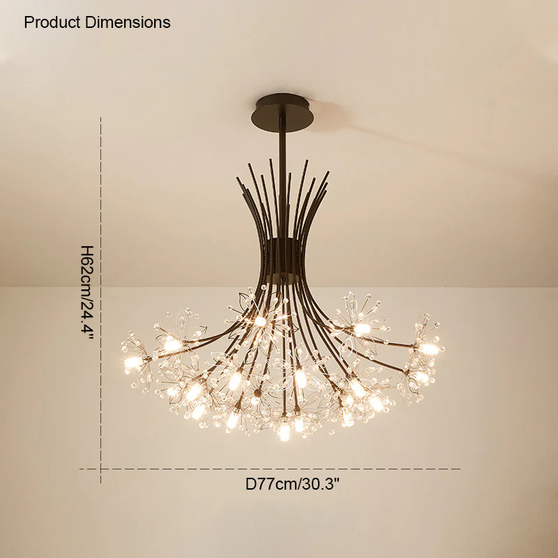 WOMO Gypsophila Bouquet Crystal Flower Chandelier-WM2077 - Image 23