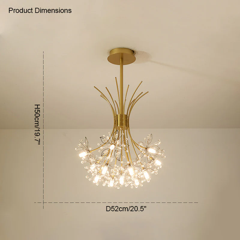 WOMO Gypsophila Bouquet Crystal Flower Chandelier-WM2077 - Image 25