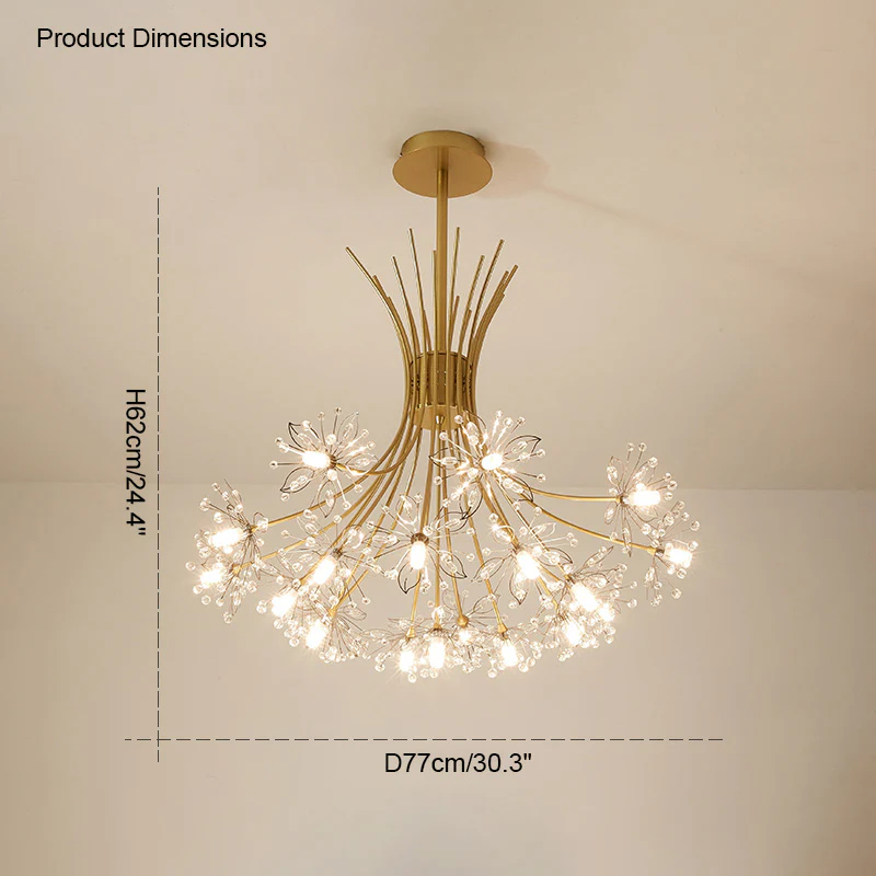 WOMO Gypsophila Bouquet Crystal Flower Chandelier-WM2077 - Image 27