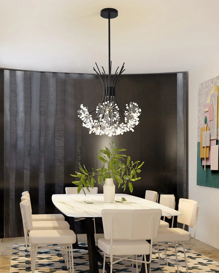 WOMO Gypsophila Bouquet Crystal Flower Chandelier-WM2077 - Image 3
