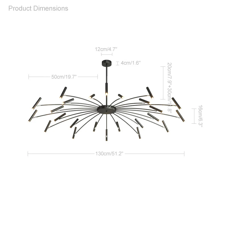 WOMO Adjustable Candelabra Chandelier-WM2038 - Image 34