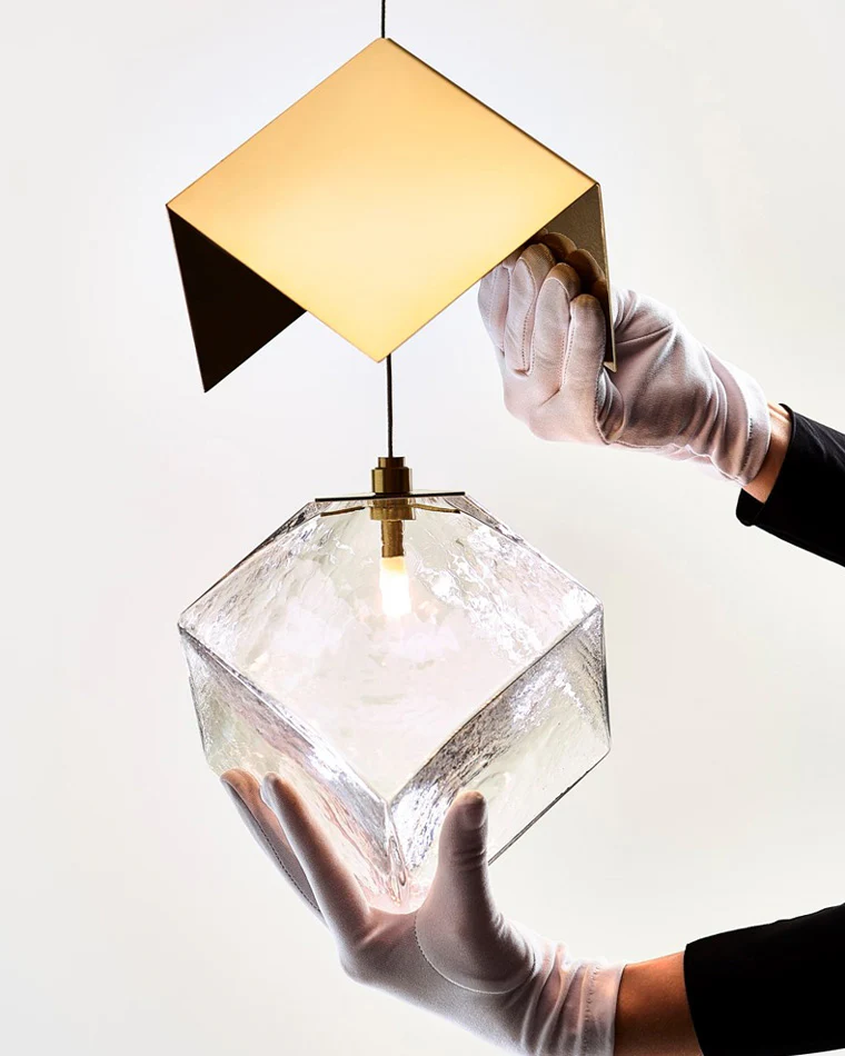 WOMO Ice Cube Textured Glass Chandelier-WM2150 - Image 29