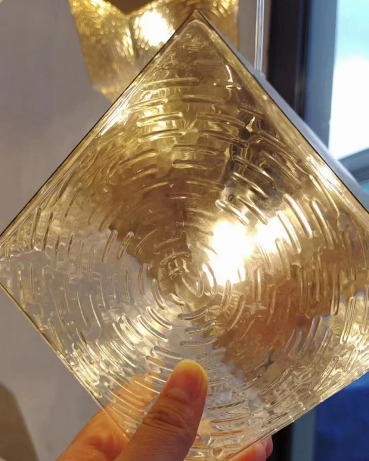WOMO Ice Cube Textured Glass Chandelier-WM2150 - Image 30