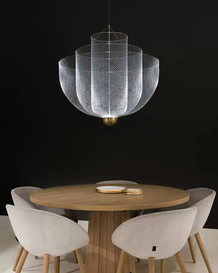 WOMO Mesh Uplight Vaulted Ceiling Pendant Chandelier-WM2069 - Image 13