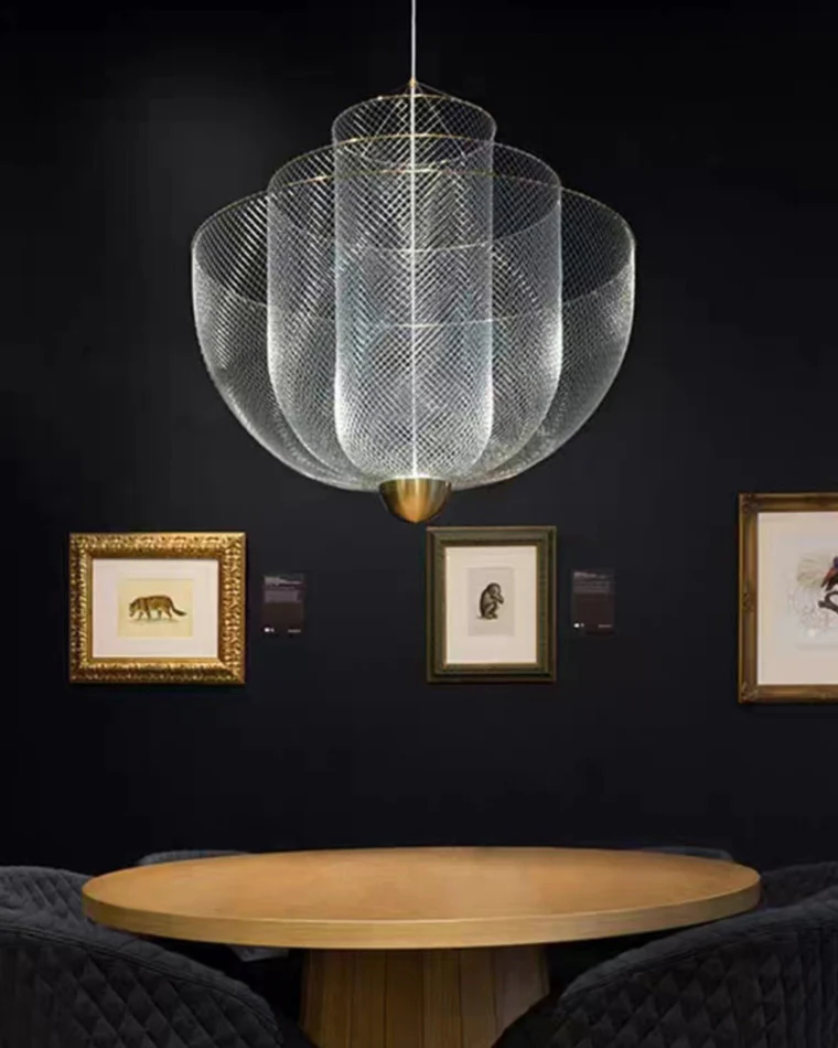 WOMO Mesh Uplight Vaulted Ceiling Pendant Chandelier-WM2069 - Image 14