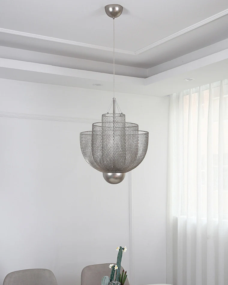 WOMO Mesh Uplight Vaulted Ceiling Pendant Chandelier-WM2069 - Image 17