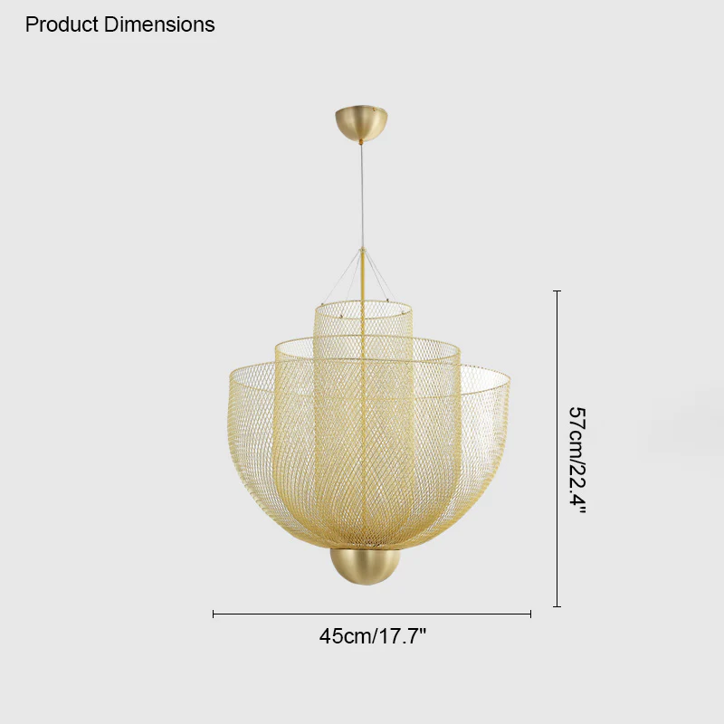 WOMO Mesh Uplight Vaulted Ceiling Pendant Chandelier-WM2069 - Image 20