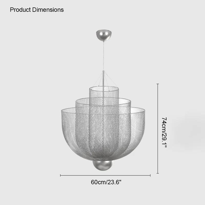 WOMO Mesh Uplight Vaulted Ceiling Pendant Chandelier-WM2069 - Image 28