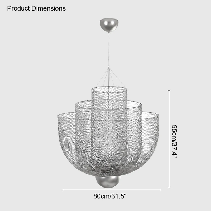 WOMO Mesh Uplight Vaulted Ceiling Pendant Chandelier-WM2069 - Image 30