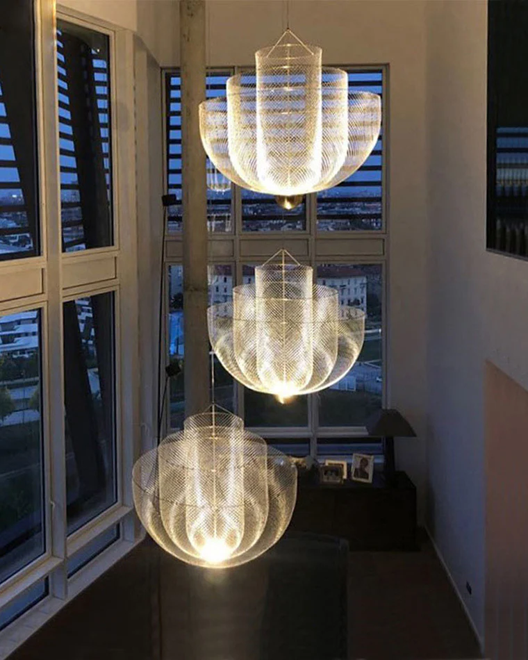 WOMO Mesh Uplight Vaulted Ceiling Pendant Chandelier-WM2069 - Image 4