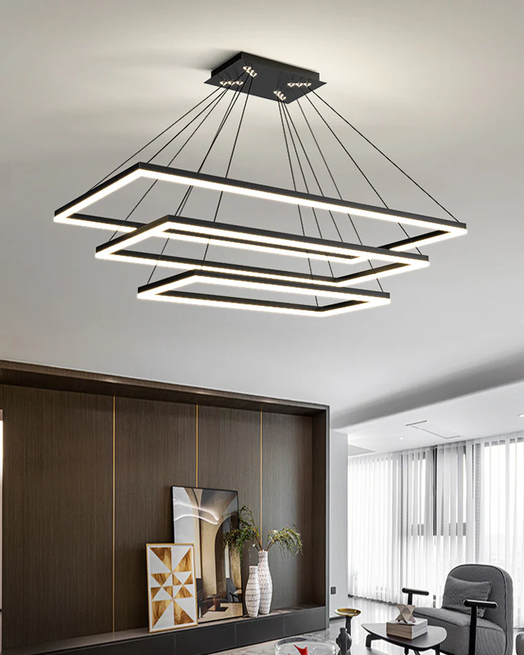 WOMO Tiered Rectangular LED Chandelier-WM2120 - Image 16