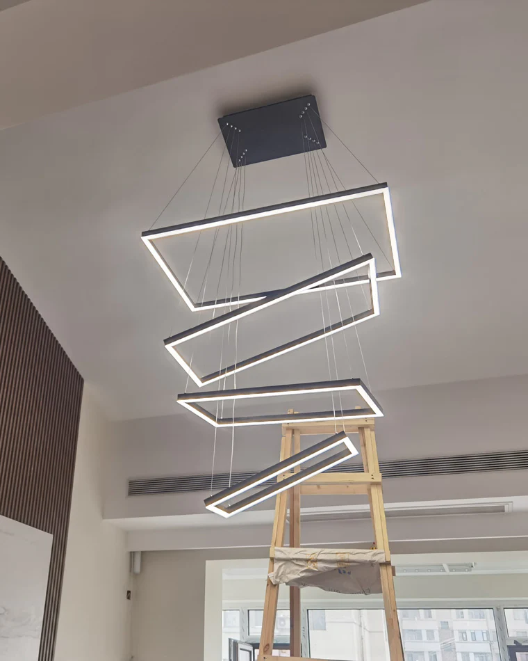 WOMO Tiered Rectangular LED Chandelier-WM2120 - Image 19