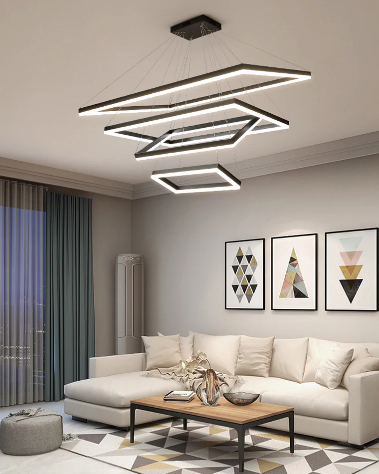 WOMO Tiered Rectangular LED Chandelier-WM2120 - Image 23