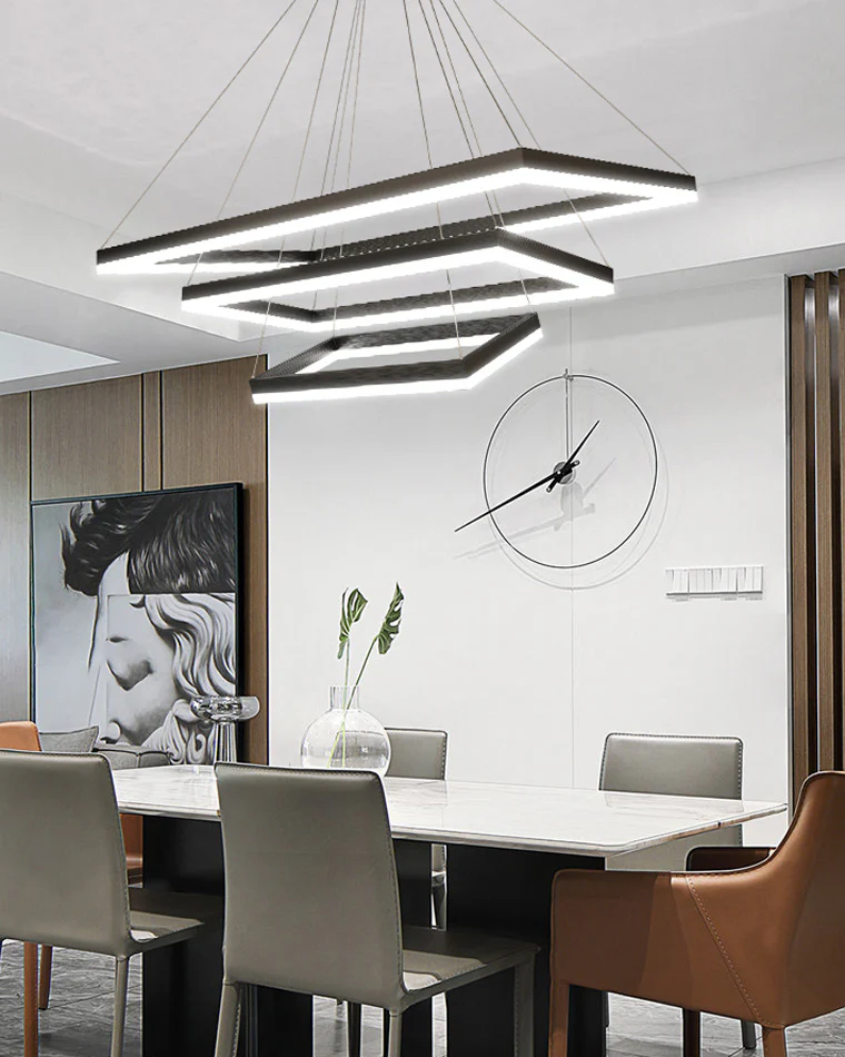 WOMO Tiered Rectangular LED Chandelier-WM2120 - Image 24