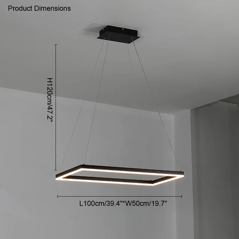WOMO Tiered Rectangular LED Chandelier-WM2120 - Image 34