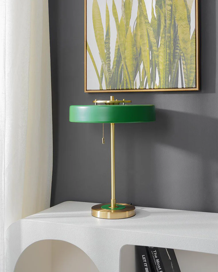 WOMO Mid-Century Round Table Lamp with Pull Chain-WM8009 - Image 10