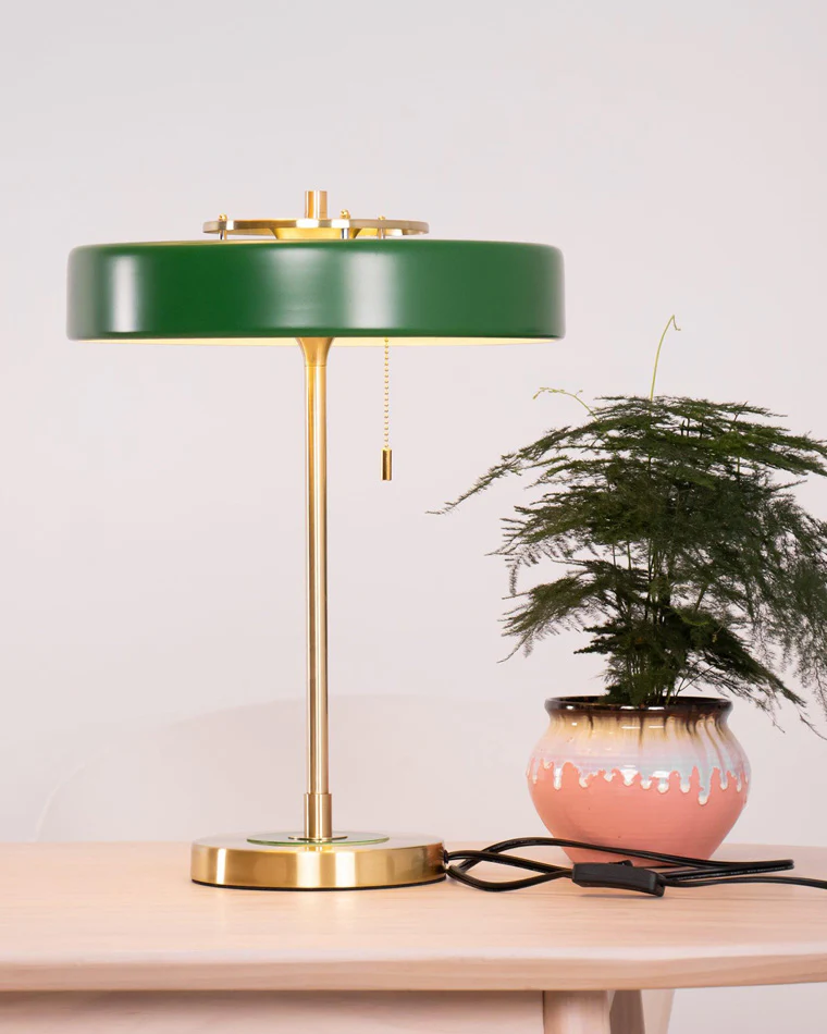 WOMO Mid-Century Round Table Lamp with Pull Chain-WM8009 - Image 11