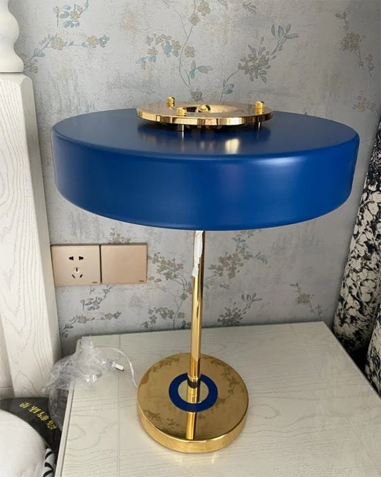 WOMO Mid-Century Round Table Lamp with Pull Chain-WM8009 - Image 14