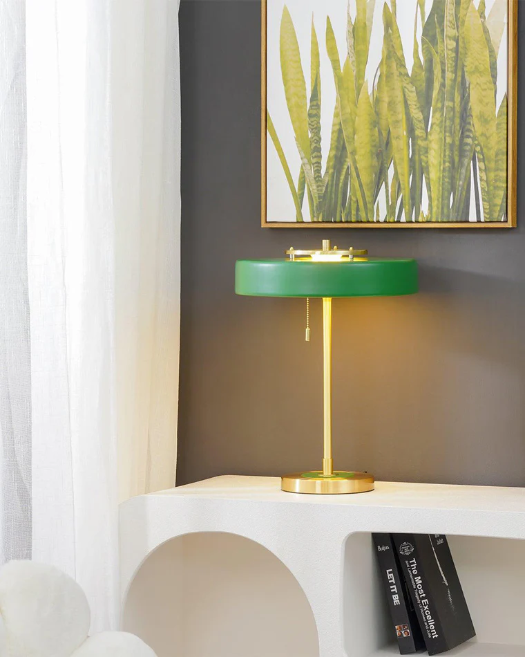 WOMO Mid-Century Round Table Lamp with Pull Chain-WM8009 - Image 19