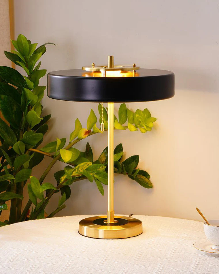 WOMO Mid-Century Round Table Lamp with Pull Chain-WM8009 - Image 22