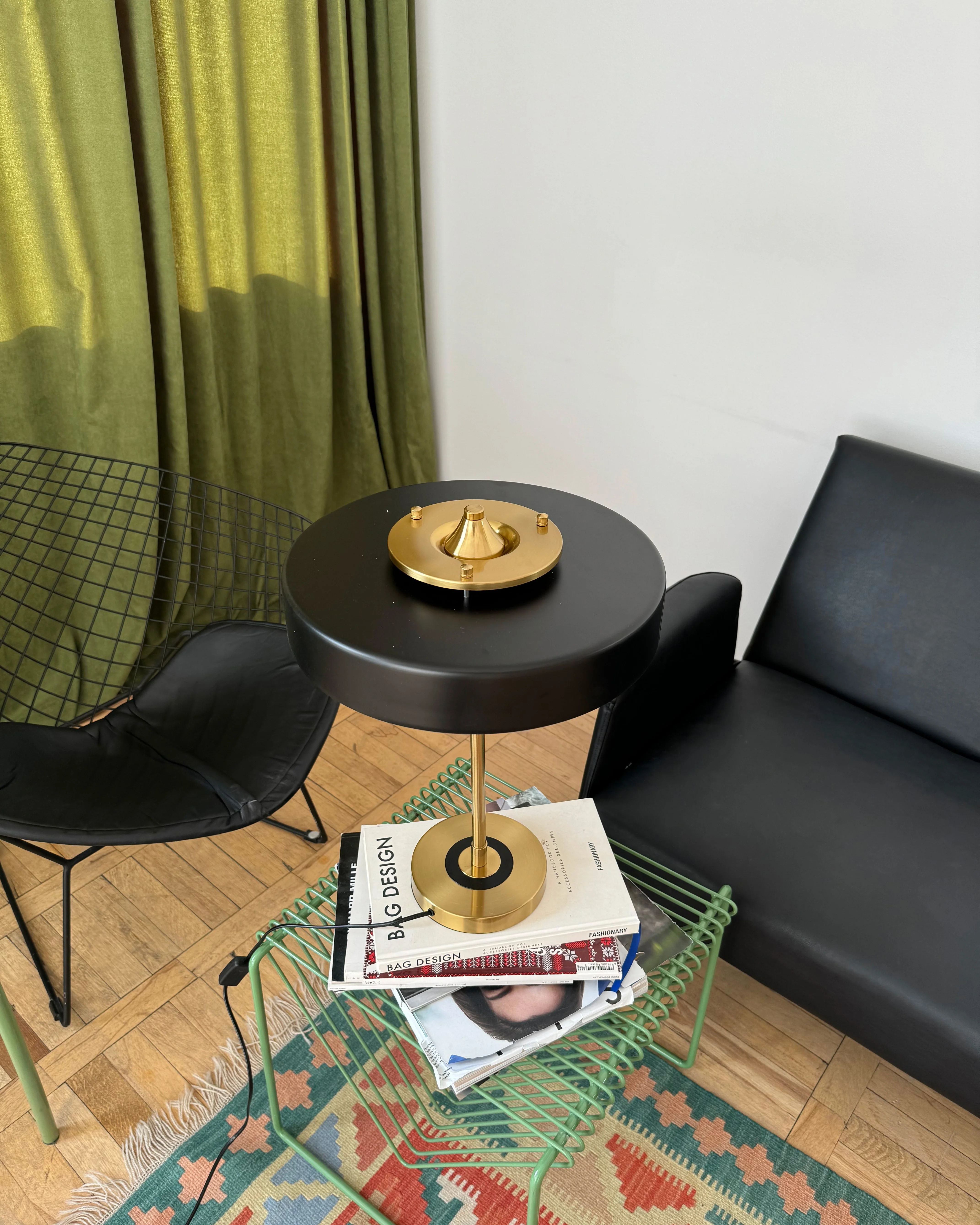 WOMO Mid-Century Round Table Lamp with Pull Chain-WM8009 - Image 27