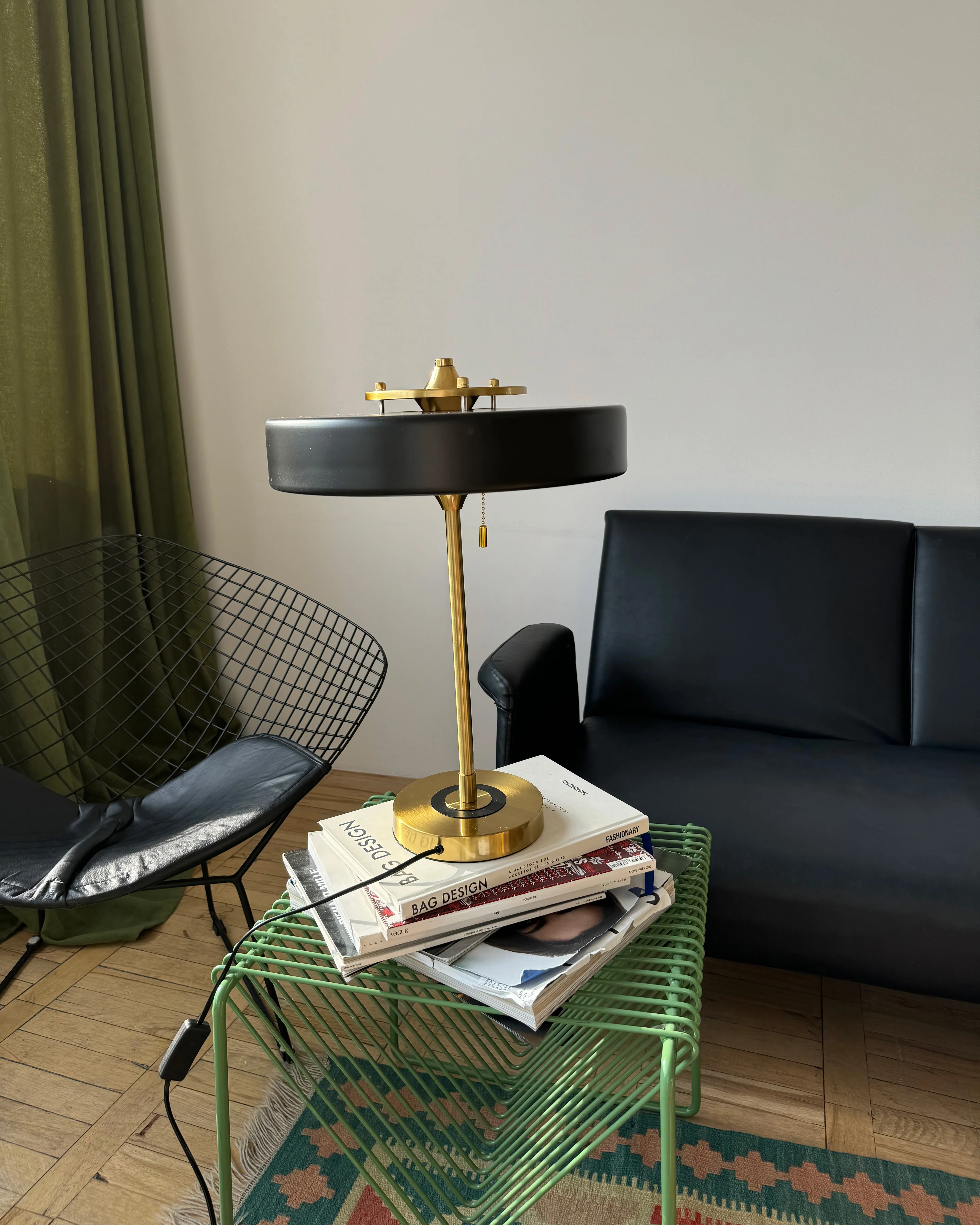 WOMO Mid-Century Round Table Lamp with Pull Chain-WM8009 - Image 28