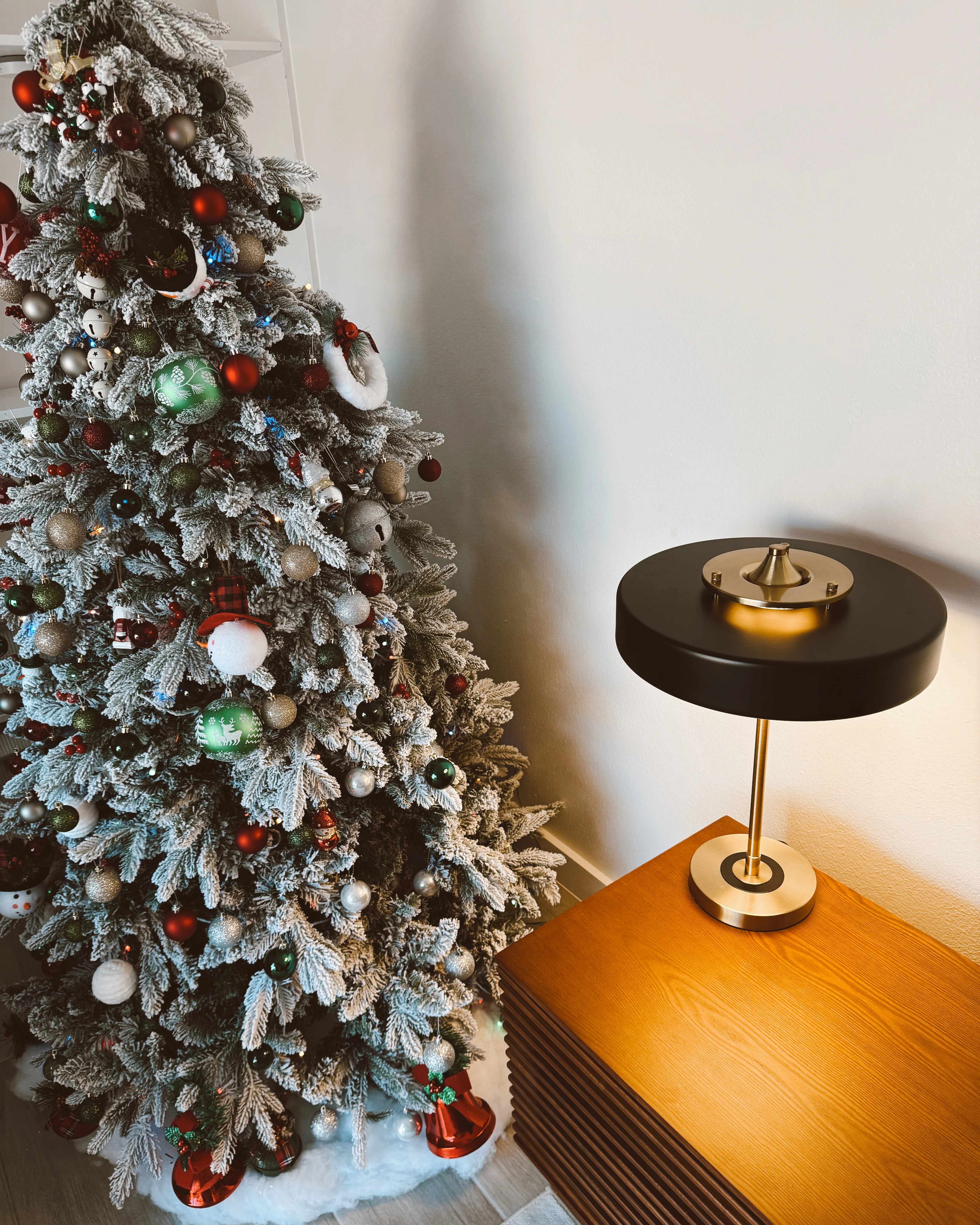 WOMO Mid-Century Round Table Lamp with Pull Chain-WM8009 - Image 30