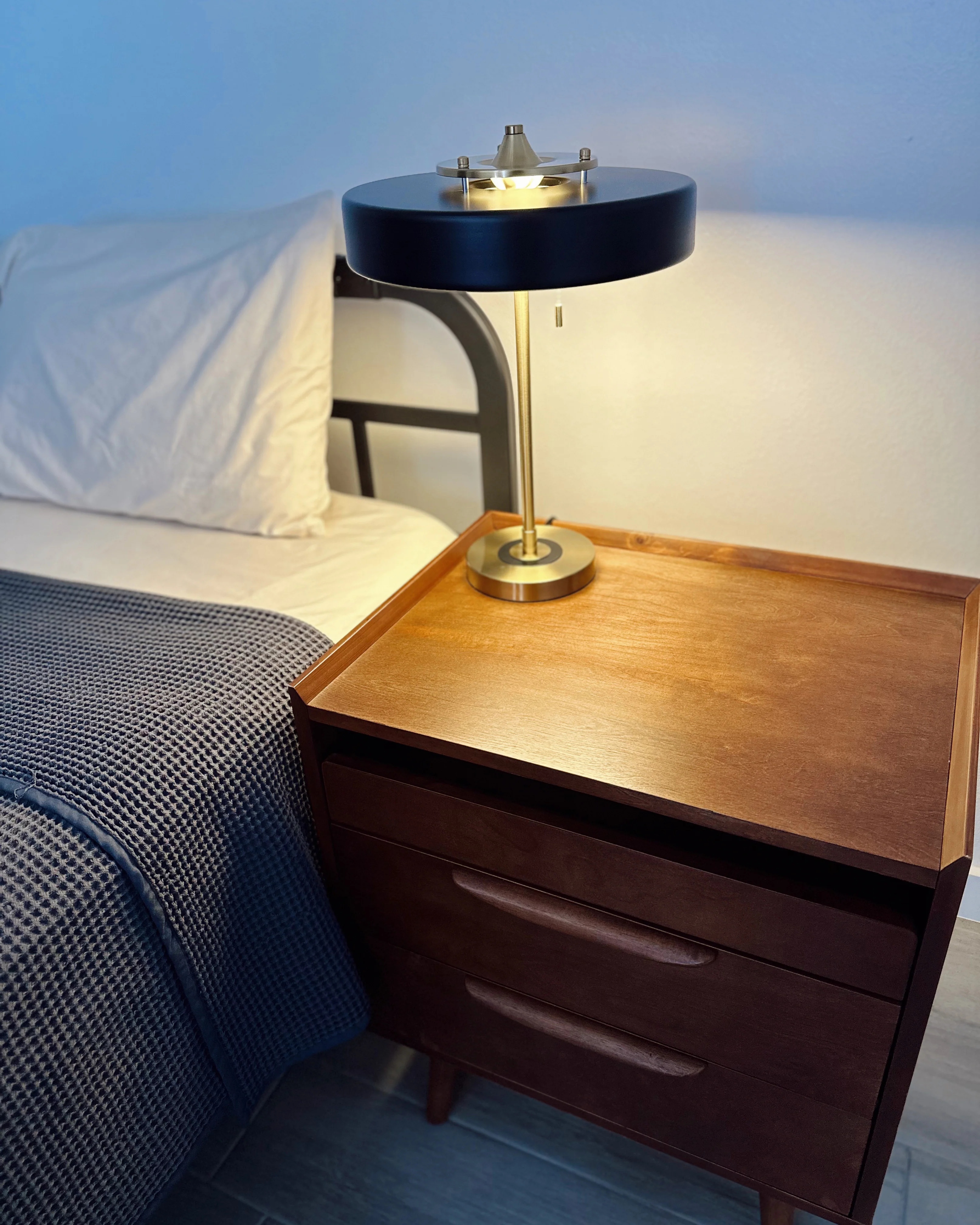 WOMO Mid-Century Round Table Lamp with Pull Chain-WM8009 - Image 31