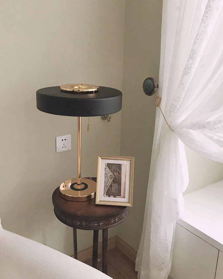 WOMO Mid-Century Round Table Lamp with Pull Chain-WM8009 - Image 36
