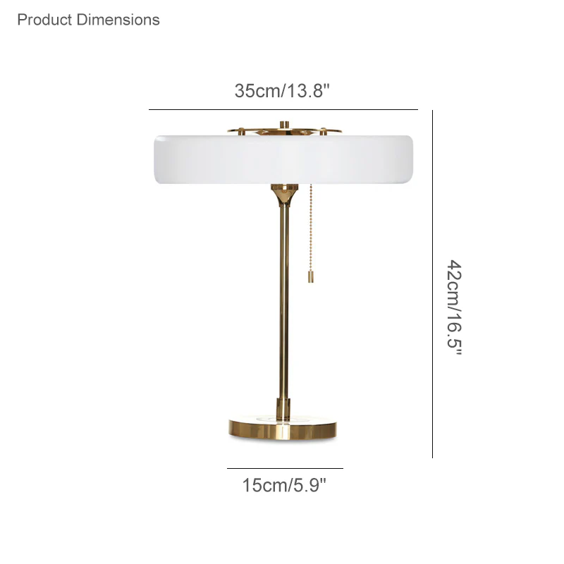 WOMO Mid-Century Round Table Lamp with Pull Chain-WM8009 - Image 41