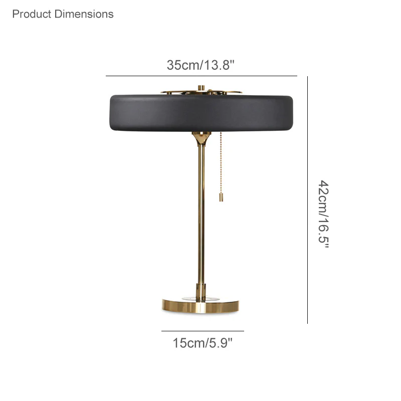 WOMO Mid-Century Round Table Lamp with Pull Chain-WM8009 - Image 43