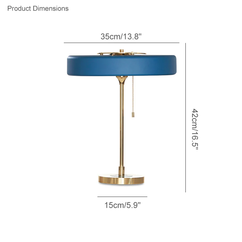 WOMO Mid-Century Round Table Lamp with Pull Chain-WM8009 - Image 45