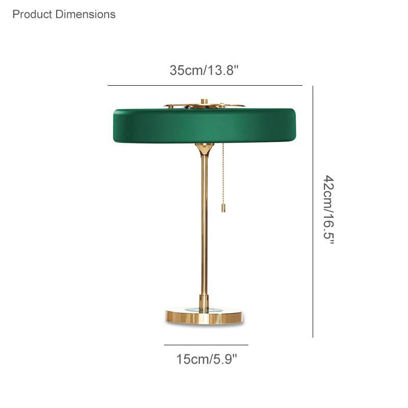 WOMO Mid-Century Round Table Lamp with Pull Chain-WM8009 - Image 47