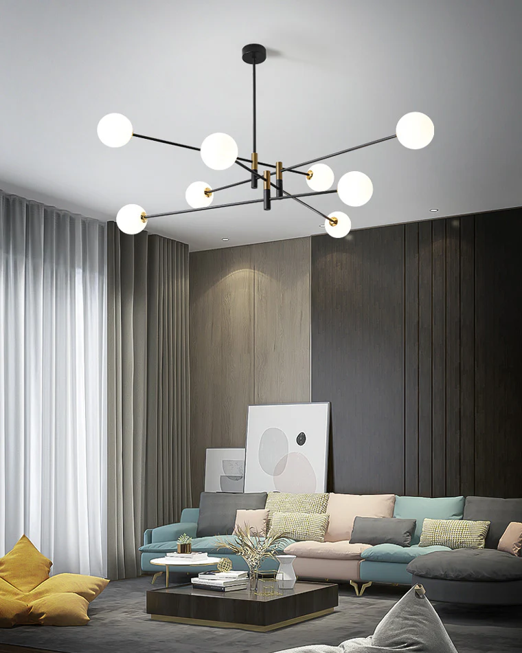 WOMO Milk Glass Globe Chandelier-WM2081 - Image 15