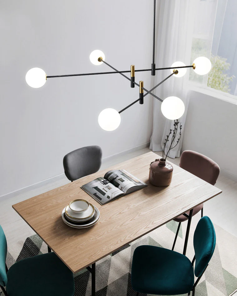 WOMO Milk Glass Globe Chandelier-WM2081 - Image 2