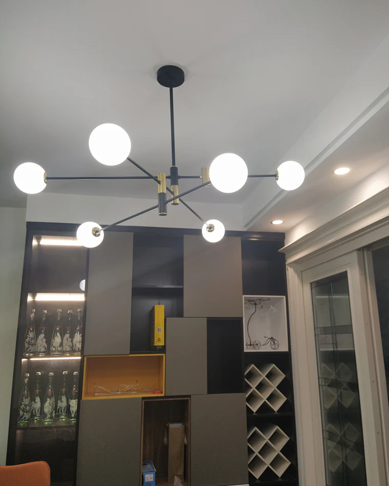 WOMO Milk Glass Globe Chandelier-WM2081 - Image 22