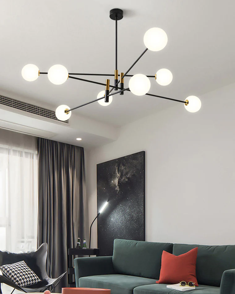 WOMO Milk Glass Globe Chandelier-WM2081 - Image 4