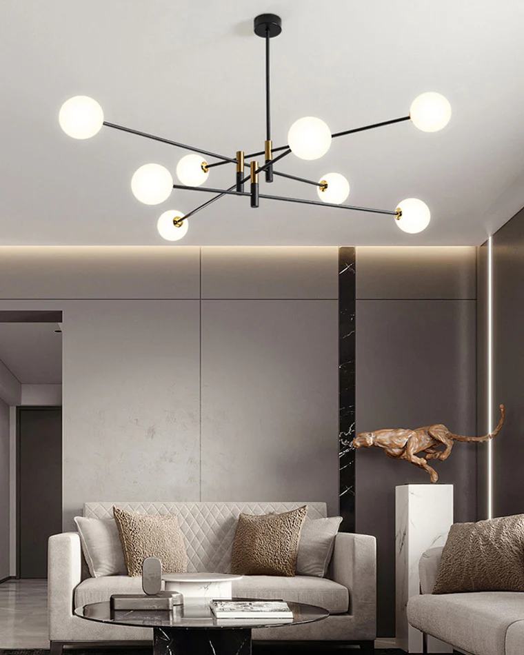 WOMO Milk Glass Globe Chandelier-WM2081 - Image 5