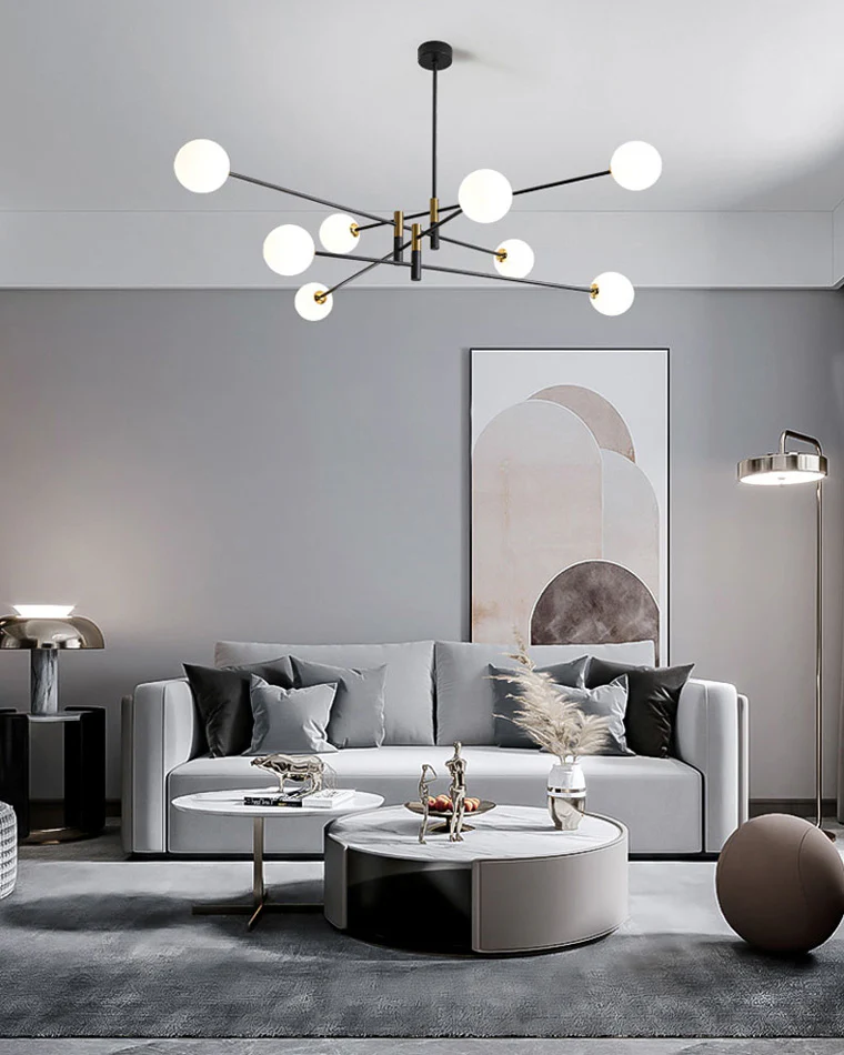 WOMO Milk Glass Globe Chandelier-WM2081 - Image 7