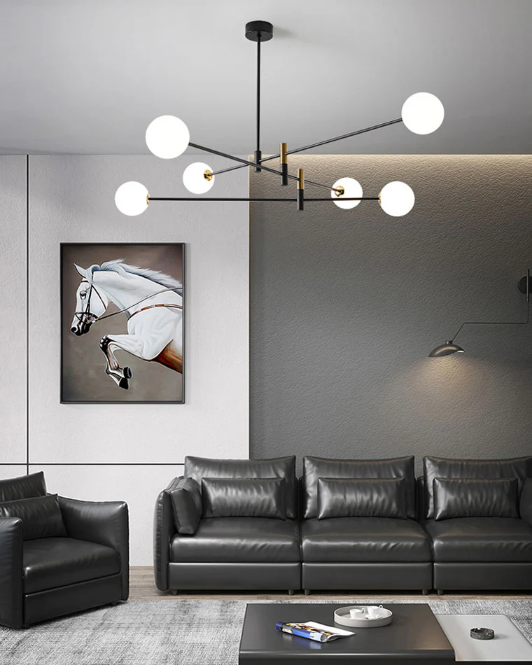 WOMO Milk Glass Globe Chandelier-WM2081 - Image 8