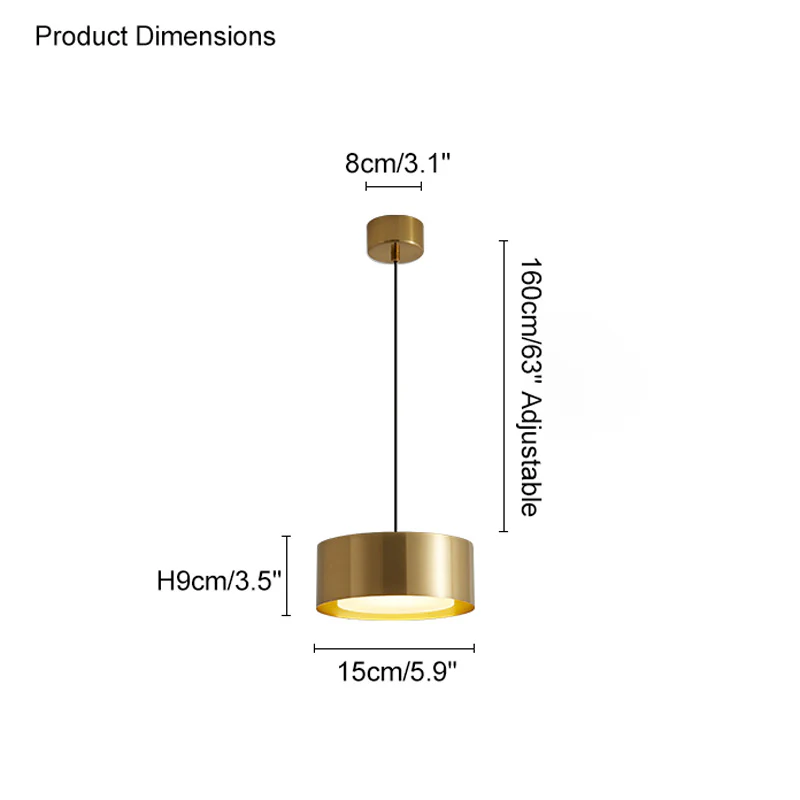 WOMO Drum Small Pendant Light-WM2031 - Image 17