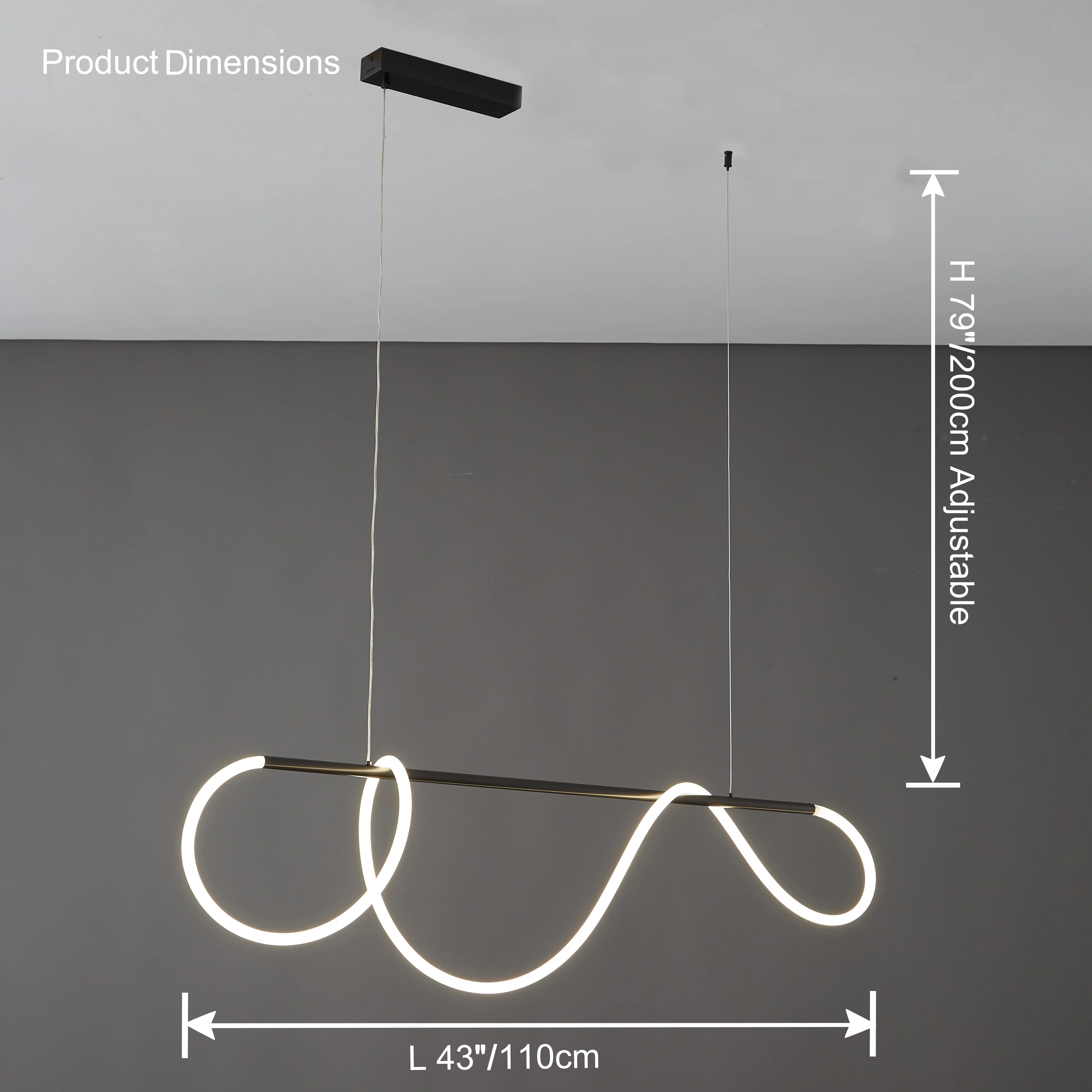 WOMO Rope Led Linear Brass Chandelier-WM2059a - Image 18